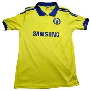 Chelsea FC 2014-15 Away Jersey Eden Hazard 17 Samsung Yellow Mens Large